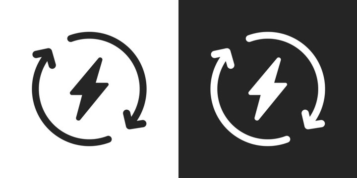 Energy consumption black and white icon vector design