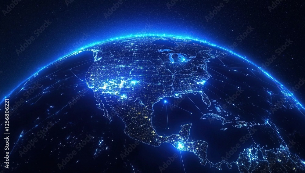 Poster global network: illuminating connections, data flows, and digital infrastructure across continents