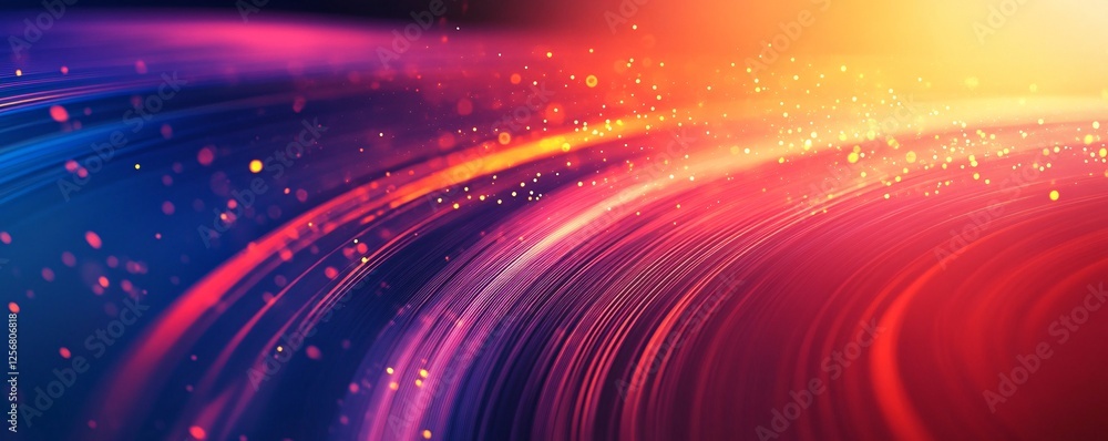 Poster Abstract background forming with colorful circular lines