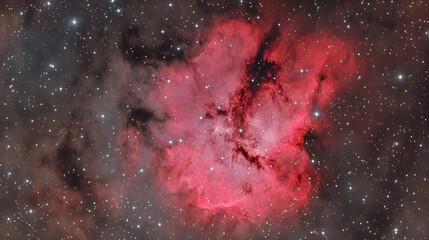 Stunning Cosmic Nebula with Stars in Vast Photorealistic Space