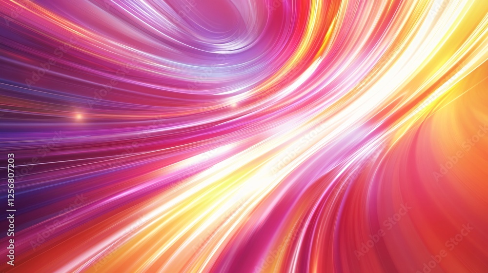 Poster Abstract light trails background creating dynamic swirling pattern