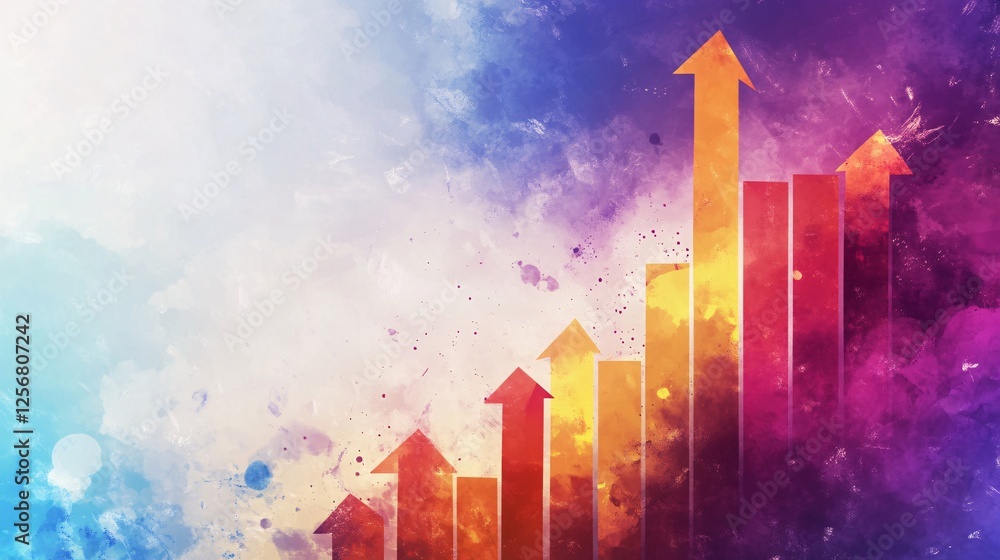 Poster abstract growth graph showing upward progress