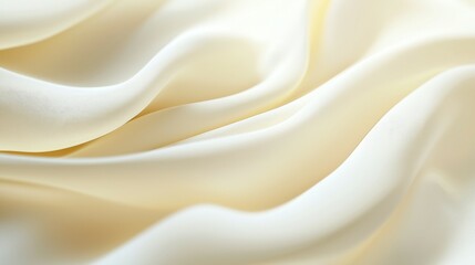 Obraz premium Soft Cream Fabric Texture with Flowing and Smooth Drapery