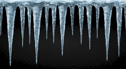 icicles on a white background