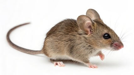 House Mouse on White Background