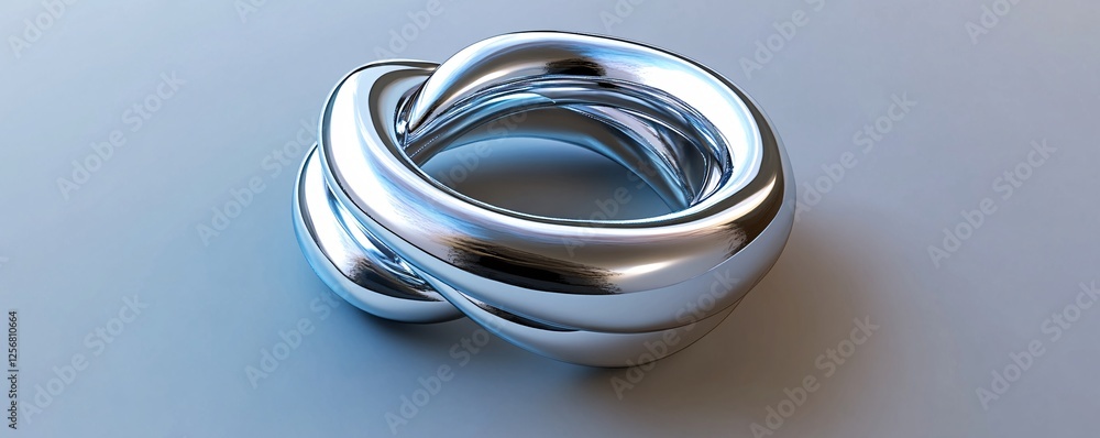 Poster chrome shape is forming an abstract and intricate design