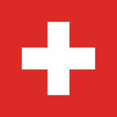 Obraz premium Switzerland flag official colors and proportion digital vector illustration. 