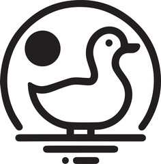 minimalist duck logo
