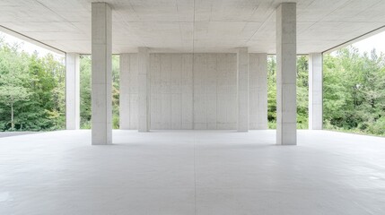 Fototapeta premium Empty Modern Concrete Structure Exterior
