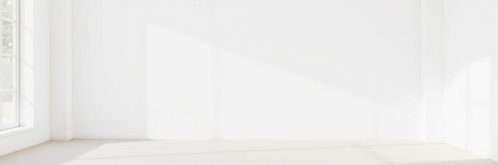 Empty room with serene white walls and soft beige carpet, design, simple, serene