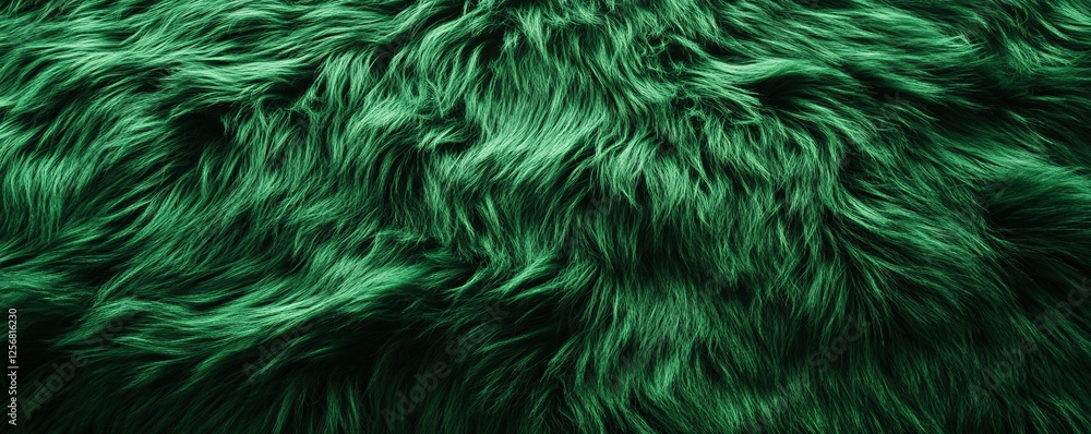 Poster Green furry background showing soft texture and empty space