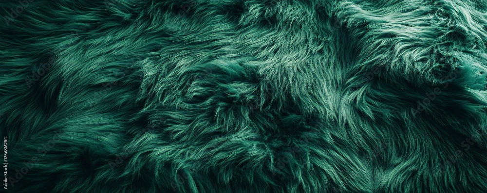 Poster green furry background creating luxurious texture