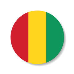 Guinea circle flag logo icon digital vector illustration