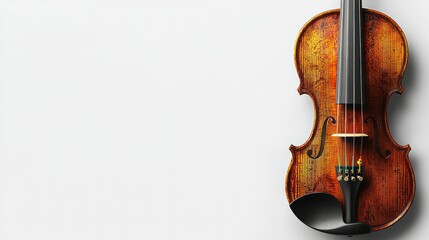 Fototapeta premium Vintage Violin on White Background