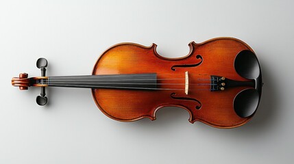 Fototapeta premium Violin on a white background, still life, musical instrument