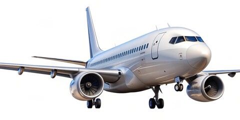 Obraz premium Airplane, Jet, Aircraft on White Background