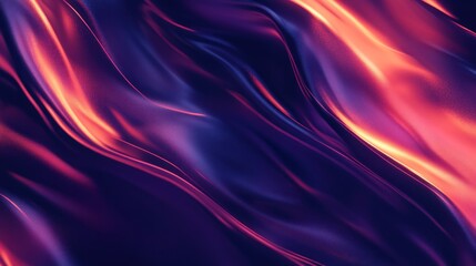 Abstract wave patterns in vibrant purple and orange hues creating a dynamic background