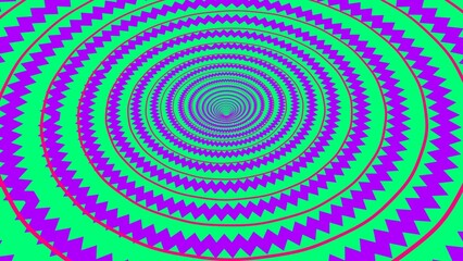 Animation of circle  moving on black backgorund. colour, movement and digital interface concept, and glowing circles in gren and blue.
