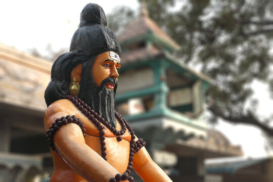 Hindu saint Agastya statue in Temple	
