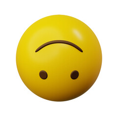 3d Emoticon Upside Down Face Yellow Ball Emoticon Emoji or Smiley