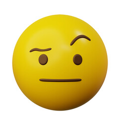 3d Emoticon Questioning Face Yellow Ball Emoticon Emoji or Smiley
