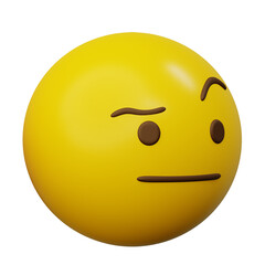 3d Emoticon Questioning Face Yellow Ball Emoticon Emoji or Smiley