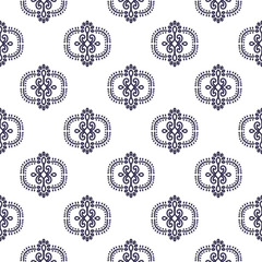 Obraz premium pattern batik flower damask ethnic boho ikat texture tribal geometric background