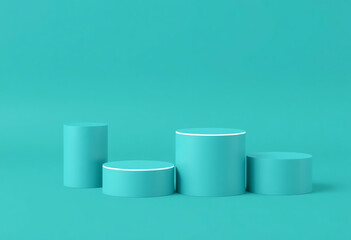 Modern Cylindrical Product Pedestal Minimalist Showcase Design