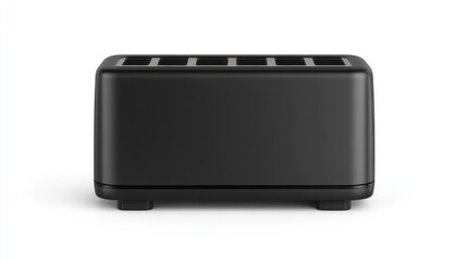 Modern Black Toaster Isolated on White