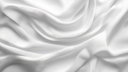 Obraz premium Smooth, flowing white fabric texture. Perfect for backgrounds, fashion, or luxury product designs.