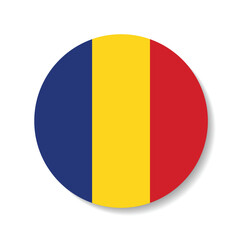 Romania flag circle icon vector illustration