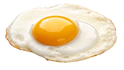 fried egg isolated on white background