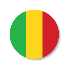 Fototapeta premium Mali flag circle icon vector illustration design