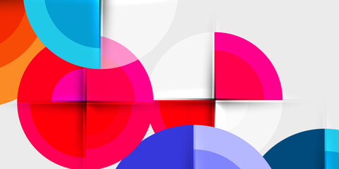 Circle and semi circle geometric background. Vector Illustration For Wallpaper, Banner, Background, Card, Book Illustration, landing page