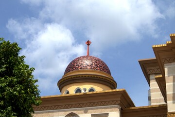 Beautiful Dome Mosque Architecture with a blue sky background