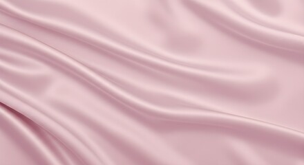 Pink silk fabric background, luxurious pink cloth, wavy satin texture, creating a soft, elegant wallpaper.