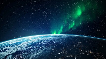 Obraz premium Stunning Aerial View of Northern Lights