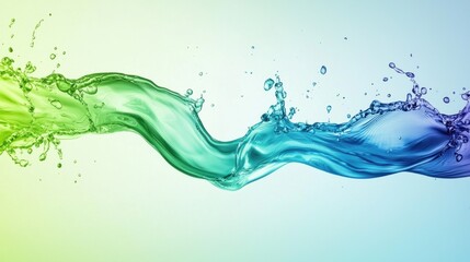 Abstract Water Flow: A Symphony of Turquoise and Emerald