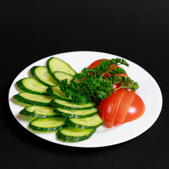 fresh vegetables on a plate