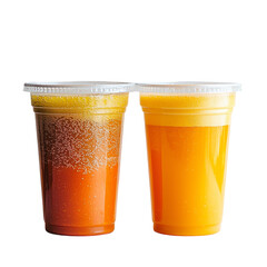 two freshly squeezed juices. orange and carrot png
