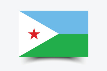 Djibouti flag official colors and proportion digital vector illustration.