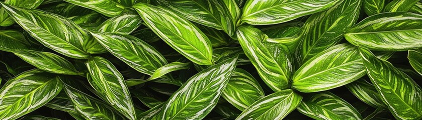 Obraz premium Lush green leaves, close-up, botanical texture. Background natural. Use wallpaper, design