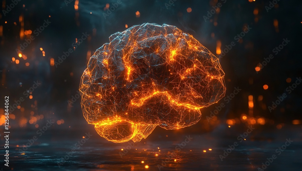 Poster illuminating the neural network: a visual exploration of brain structure and connectivity, revealing