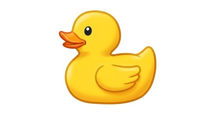 Fototapeta premium A yellow rubber duck cut-out, charming design, created using generative AI for a playful look.