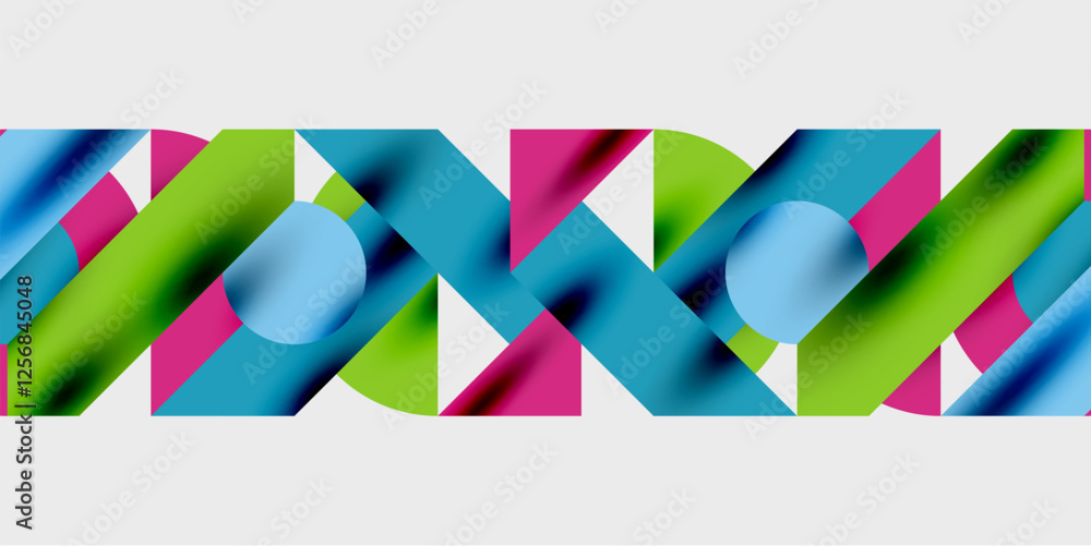 Poster Vibrant abstract background circles with smooth gradients, creating a dynamic and modern design. Ideal for creative, tech, or contemporary-themed projects