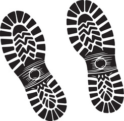 Vintage Boot Print Vector – Human Footprint Illustration for Design & Branding