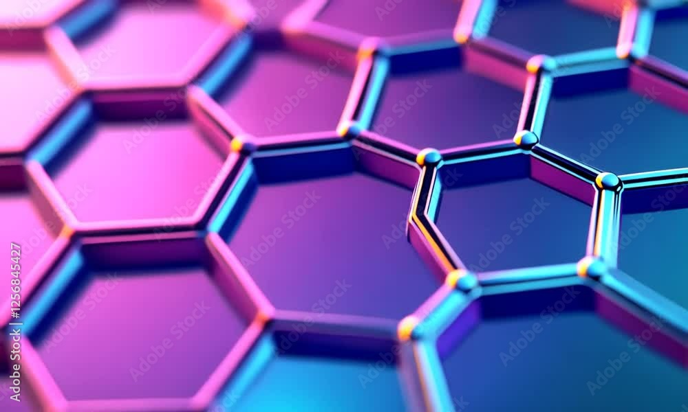 Poster abstract background with hexagons