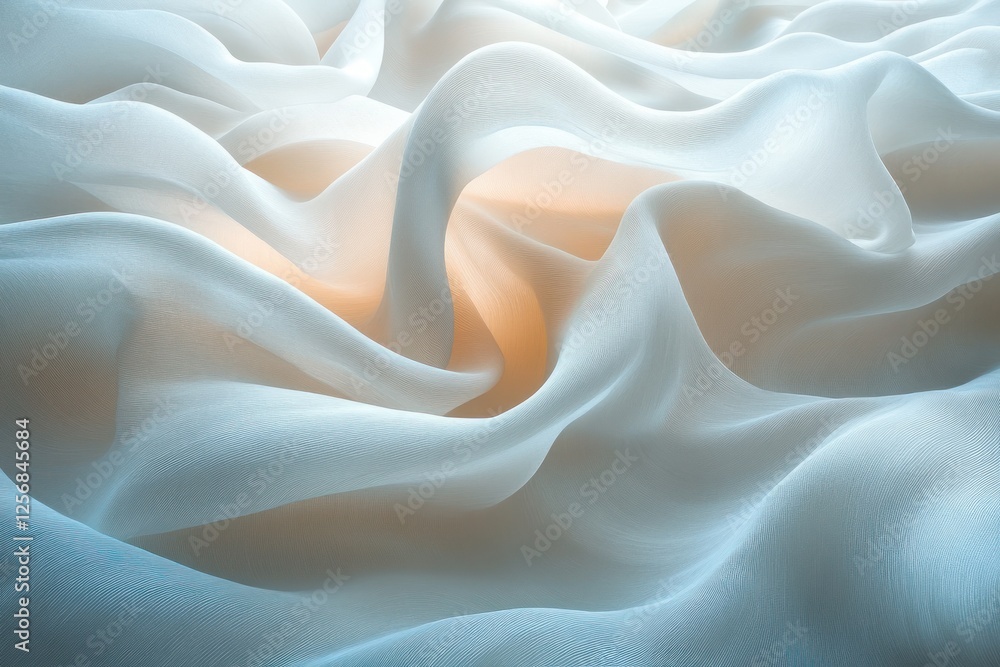 Poster flying white paper sheets twisting and falling isolated on a clean background