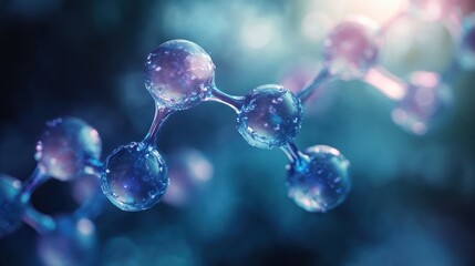 High-resolution Molecular Structure Illustration Scientific Background Chemistry Biology Technology