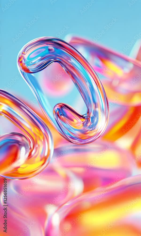 Poster abstract background with colorful lines